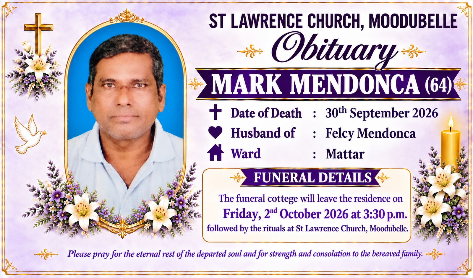 Mark Mendonca (64 Yrs)