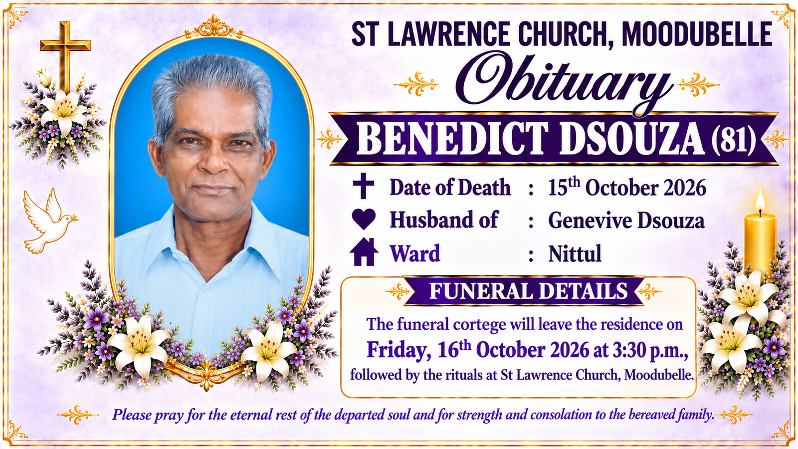 Benedict Dsouza (81 Yrs)