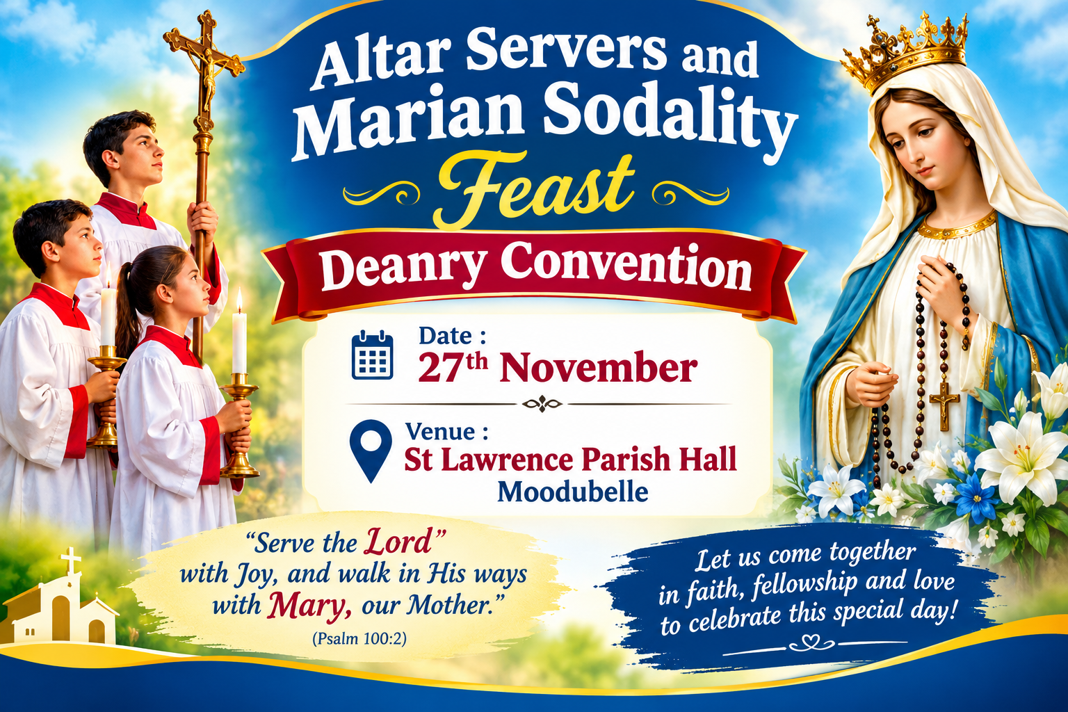 Altar Servers&Marian Sodality Feast